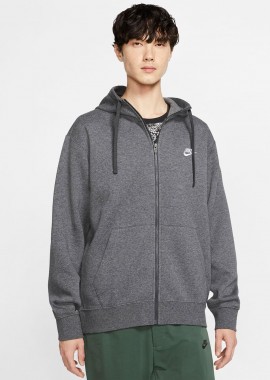 NIKE - NIKE SPORTSWEAR CLUB FULL ZIP HOODIE ΓΚΡΙ