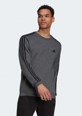 ADIDAS PERFORMANCE - ADIDAS ESSENTIALS FLEECE 3-STRIPES SWEATSHIRT ΓΚΡΙ