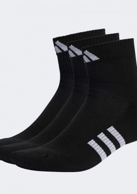 ADIDAS PERFORMANCE - ADIDAS PERFORMANCE CUSHIONED MID-CUT SOCKS 3 PAIRS ΜΑΥΡΟ
