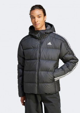 ADIDAS PERFORMANCE - ADIDAS ESSENTIALS MIDWEIGHT DOWN HOODED MEN'S JACKET ΜΑΥΡΟ