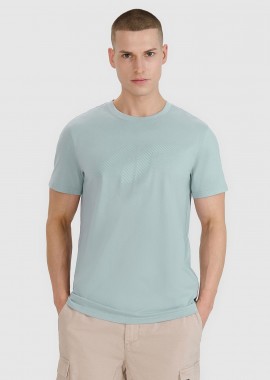 4F - 4F MEN'S REGULAR PLAIN T-SHIRT ΜΠΛΕ