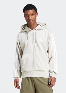 ADIDAS PERFORMANCE - ADIDAS ESSENTIALS 3-STRIPES FLEECE FULL-ZIP HOODIE ΜΠΕΖ