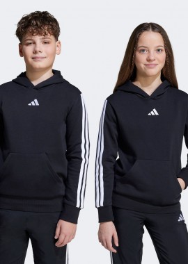 ADIDAS PERFORMANCE - ADIDAS KIDS ESSENTIALS 3-STRIPES HOODIE ΜΑΥΡΟ