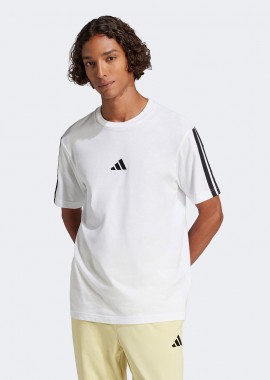 ADIDAS PERFORMANCE - ADIDAS ESSENTIALS 3-STRIPES SINGLE JERSEY T-SHIRT ΑΣΠΡΟ