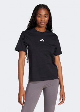 ADIDAS PERFORMANCE - ADIDAS WOMEN'S 3-STRIPES ESSENTIALS T-SHIRT ΜΑΥΡΟ