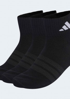 ADIDAS PERFORMANCE - ADIDAS THIN&LIGHT SPORTSWEAR ANKLE SOCKS 3 PAIR PACK ΜΑΥΡΟ