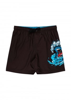 SANTA CRUZ - SANTA CRUZ ανδρικό μαγιό Screaming Wave Swimshort - Μαύρο-SCA-SHR-5032-BLACK