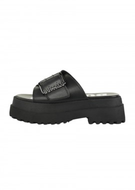 BUFFALO - BUFFALO Γυναικεία Pluto Slide Buckle Platform-1602333-BLACK
