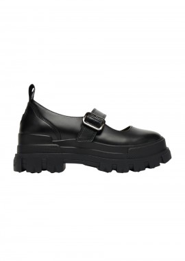 BUFFALO - BUFFALO Γυναικεία Oxford - Loafers ASPHA LOAFER BUCKLE OS - Μαύρο-1620046-BLACK