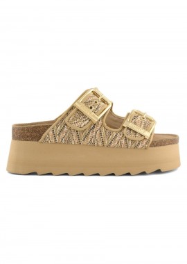COLORS OF CALIFORNIA - COLORS OF CALIFORNIA Σανδάλια RAFFIA PLATFORM - Natural-HC.BES602-MULTI