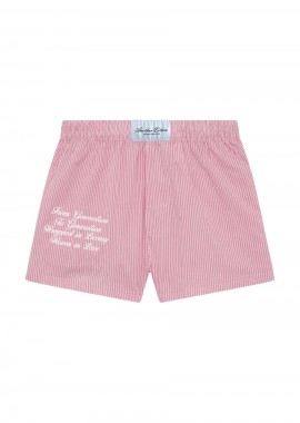 Another Cotton Lab - ANOTHER COTTON LAB Another Pyjama Pant Short - Ροζ Ριγέ-PD00003871-PINK