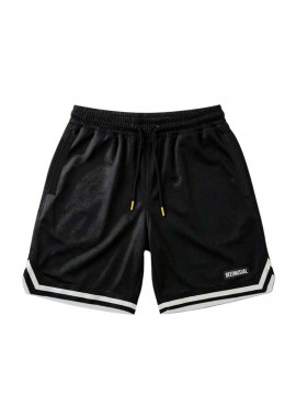 BEE UNUSUAL - BEE UNUSUAL Ανδρικό Μαγιό Solid Board Shorts - Μαύρο-BS-263214-BLACK