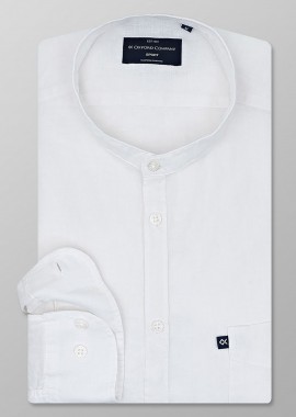 OXFORD COMPANY - Oxford Company ανδρικό πουκάμισο με μάο γιακά Custom Fit