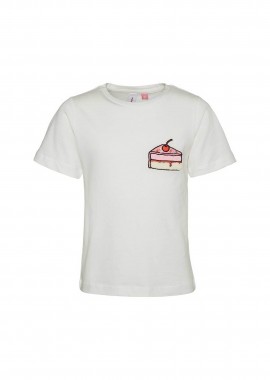VERO MODA - Vero Moda παιδικό T-shirt βαμβακερό με patch - 10285292 Λευκό