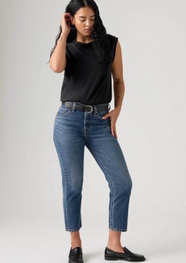LEVI'S - Levi's® γυναικείο τζιν παντελόνι ψηλόμεσο cropped πεντάτσεπο Straight Fit