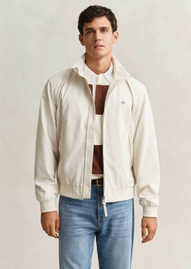 GANT - Gant ανδρικό αδιάβροχο jacket με κεντημένο λογότυπο Regular Fit - 7006600 Εκρού