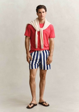 GANT - Gant ανδρικό μαγιό σορτς με ριγέ σχέδιο Regular Fit - 922616005 Μπλε