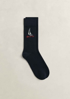GANT - Gant ανδρικές μακριές κάλτσες με graphic print - 9960372 Μπλε Σκούρο
