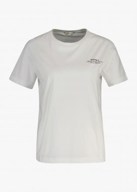 GANT - Gant γυναικείο T-shirt με logo print Regular Fit - 4201487 Λευκό