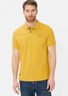 CAMEL ACTIVE - Camel Active ανδρική μπλούζα πόλο πικέ με κεντημένο monogram Regular Fit - C261-409920-7P01 Κίτρινο