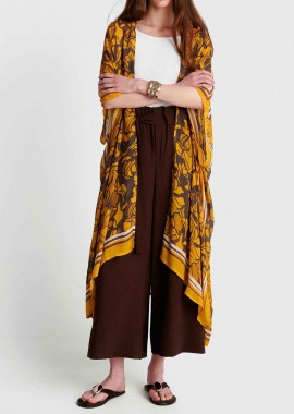 'ALE - 'ALE γυναικείο κιμονό με all-over print - 8923535 Κίτρινο Ώχρα