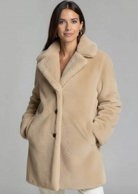 GERRY WEBER - Gerry Weber γυναικεία faux γούνα μονόχρωμη Relaxed Fit - 250068-61030 Μπεζ