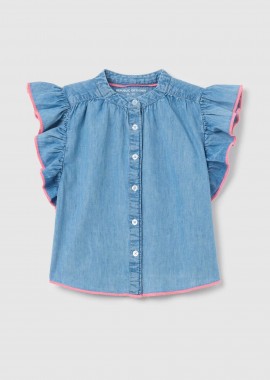 OVS KIDS - OVS παιδικό denim πουκάμισο με contrast - 002264787 Denim Blue