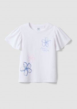 OVS KIDS - OVS παιδικό T-shirt με βολάν και strass - 002659841 Λευκό