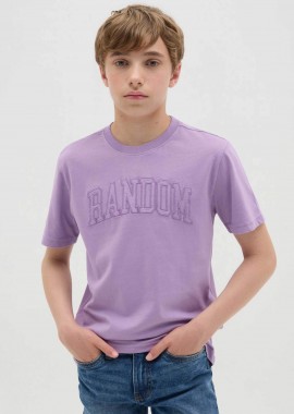 OVS KIDS - OVS παιδικό T-shirt με ανάγλυφο logo Regular Fit - 002301232 Μοβ