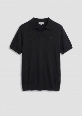 ANTONY MORATO - Antony Morato ανδρική μπλούζα πόλο με μετάξι Slim Fit - SW01608YA200091 Μαύρο