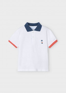 MAYORAL - Mayoral παιδική μπλούζα πόλο με print - 3106-S25 Λευκό