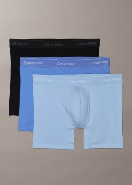 CALVIN KLEIN - Calvin Klein σετ ανδρικά εσώρουχα boxer brief με λογότυπο (3 τεμάχια) - LV00NB4394 Μπλε