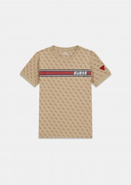 GUESS - Guess παιδικό T-shirt με logo print - L4YI47J1314 Μπεζ