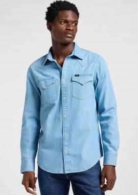 LEE - Lee® ανδρικό denim πουκάμισο Regular Fit - 112365766 Γαλάζιο