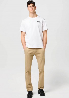 WRANGLER - Wrangler® ανδρικό παντελόνι chino Regular Straight Fit - 112371101 Μπεζ