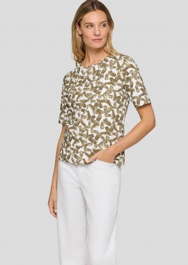 RABE - Rabe γυναικεία μπλούζα με all-over print - 56-122351 Μπεζ
