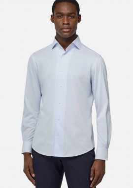BOGGI MILANO - Boggi Milano ανδρικό πουκάμισο μονόχρωμο Regular Fit - BO25P001701 Σιελ