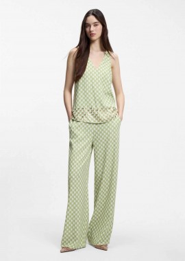 HUGO - Hugo Boss γυναικείο παντελόνι με print Relaxed Fit