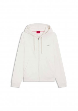 HUGO - Hugo Boss ανδρική ζακέτα φούτερ με κουκούλα Relaxed Fit - 50548651 Λευκό