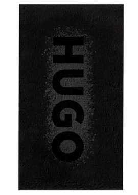 HUGO - Hugo Boss unisex πετσέτα θαλάσσης με logo print - 50561230 Μαύρο