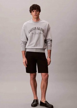 CALVIN KLEIN JEANS - Calvin Klein Jeans ανδρική βερμούδα denim Regular Fit - LV04RF794G Μαύρο