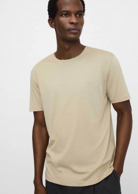 ADOLFO DOMINGUEZ - Adolfo Domínguez ανδρικό T-shirt μονόχρωμο - 172061203 Πράσινο Ανοιχτό