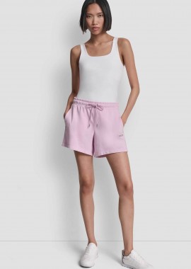 DKNY - DKNY γυναικείο σορτς με logo - DP6S5292 Λιλά