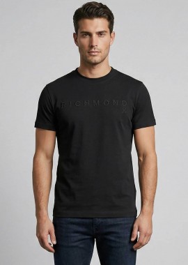 JOHN RICHMOND - John Richmond ανδρικό T-shirt με κεντημένο λογότυπο