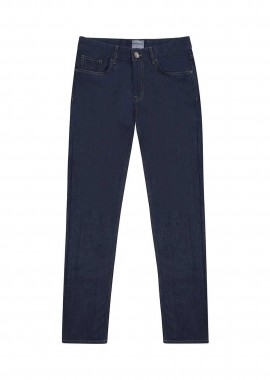 PRINCE OLIVER - Prince Oliver ανδρικό τζιν παντελόνι πεντάτσεπο Comfort Slim - 10569005 Μπλε Σκούρο