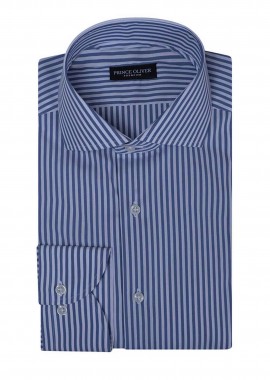 PRINCE OLIVER - Prince Oliver ανδρικό πουκάμισο με ριγέ σχέδιο Modern Fit - 20049200 Μπλε