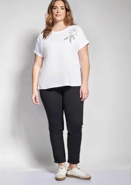PARABITA - Parabita γυναικείο παντελόνι Slim Fit - 012610205378 Μαύρο