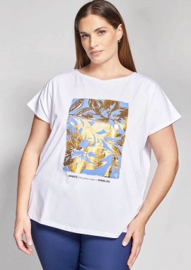 PARABITA - Parabita γυναικείο T-shirt με print - 012610100568 Λευκό