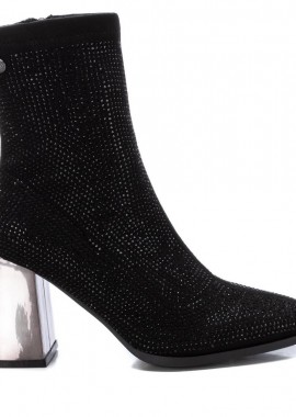 XTI - Γυναικεία Xti Γυναικεία Μποτάκια με Strass 143114 Vegan ΜΑΥΡΟ