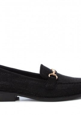XTI - Γυναικεία Xti Γυναικεία Μοκασίνια με Strass 143523 Vegan ΜΑΥΡΟ
